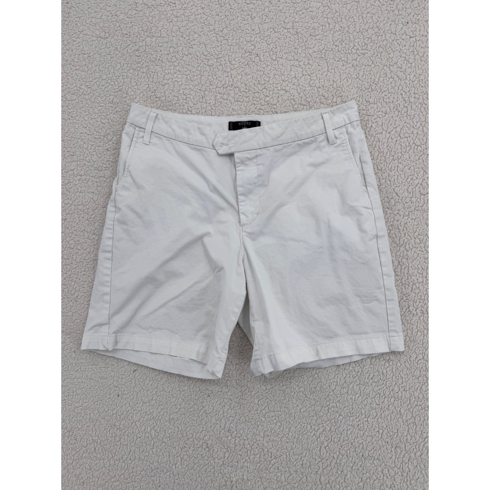 Riders by Lee White Cotton Blend Shorts Womens Size 12M Casual Everyday